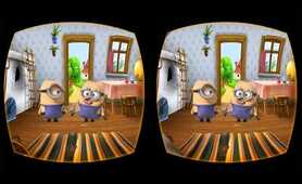 VR Minions Virtual Reality 3D Cartoon Video for children 2018
