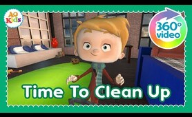 Time to Clean Up (360° Video) | Kid's Cleanup Song