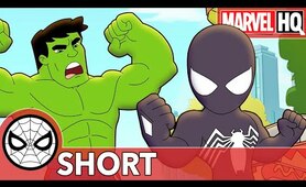 Venom Spidey vs Hulk! | Marvel Super Hero Adventures - Cloudy With A Chance of Smiles | SHORT