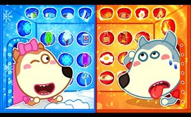 Wolfoo and Hot vs Cold 100 Mystery Buttons Challenge for Kids | Wolfoo Series Kids Cartoon
