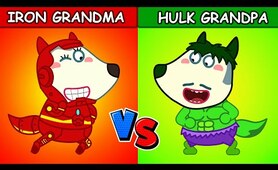 Iron Grandma vs Hulk Grandpa - Superhero Wolfoo'Family | Wolfoo Kids Cartoon