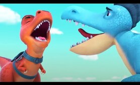 T-Rex Vs Spinosaurus | Dino Ranch | Cartoons for Kids | WildBrain Toons